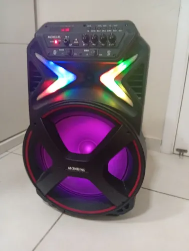 Caixa amplificada connect ligths preta mondial