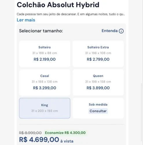Colchão King Novo no plástico