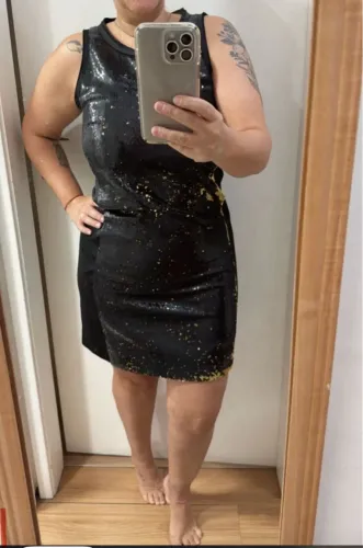 Vestido Paetê Michael Kors