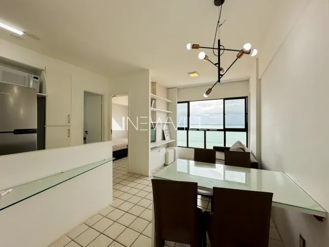 Flat para alugar no Studio Portal Boa Viagem, no Pina  31,50m², mobiliado e funcional | Re