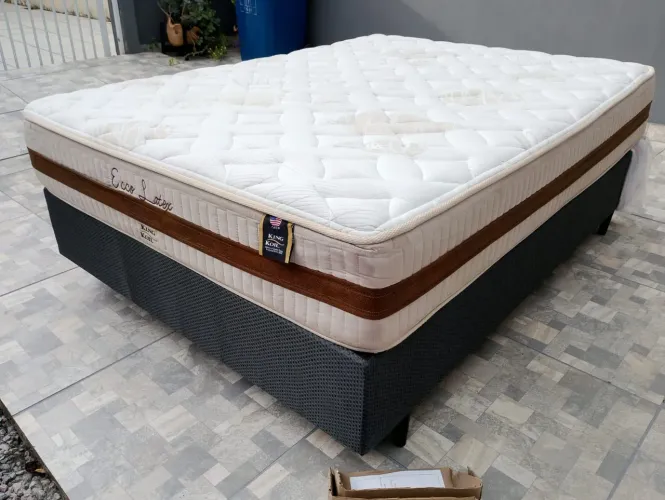 Cama box casal completa,base nova no saco