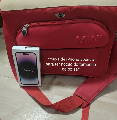 bolsa mini cooper vermelha vintage