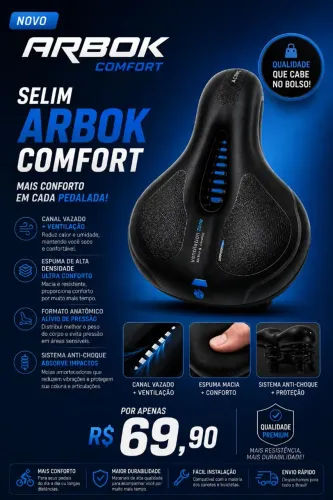 Selim bicicleta confortável