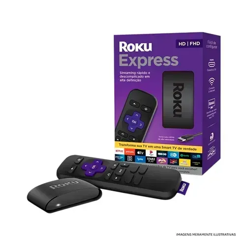 Roku Express Original - Novo, Lacrado, PARA VENDER RÁPIDO