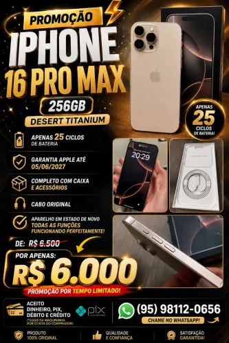 16 pro max novo 