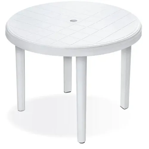 Mesa plástica redonda desmontável 