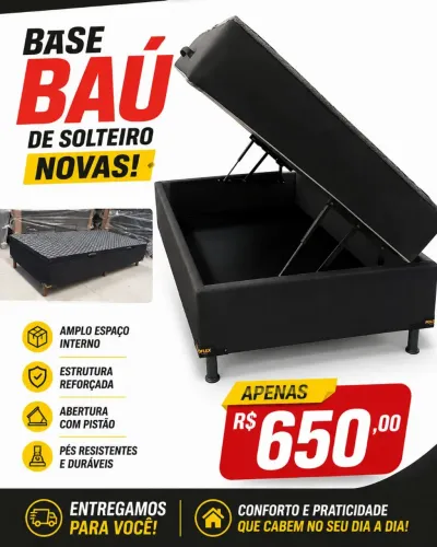 BASE BAÚ DE SOLTEIRO NOVOS