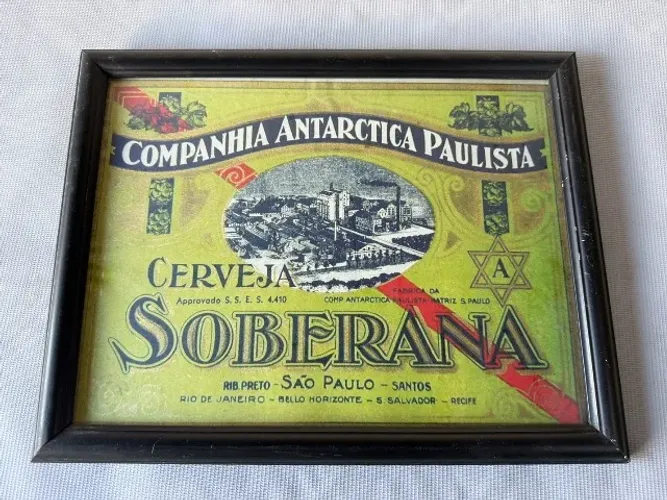Quadro Moldura com tema 35 x 27 com tema Soberana Companhia Antártica Paulista