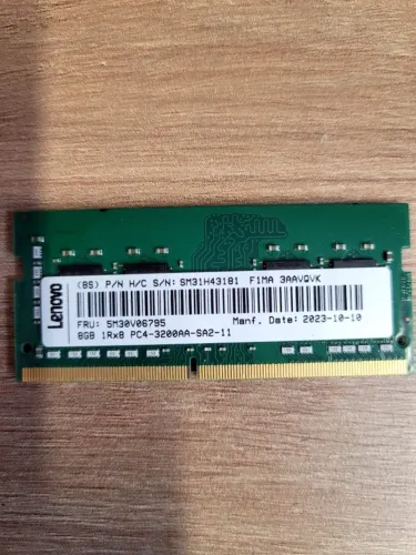 Memória DDR4 8GB 3200MHz Notebook Lenovo Original - Estado de Nova