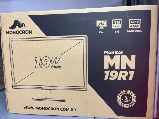 Monitor 19 pol, novo na caixa, até 12x no cartão