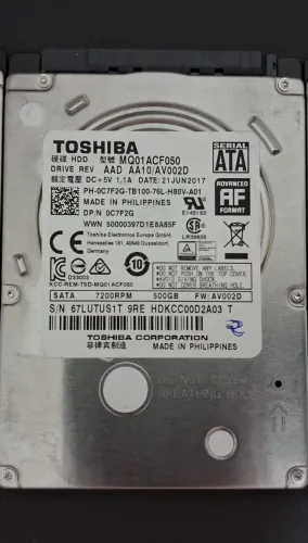 HD de NOTEBOOK 500GB TOSHIBA MQ01ACF050