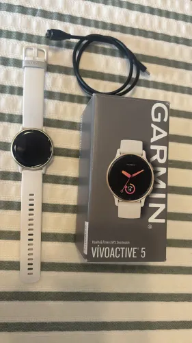 Garmin Vivoactive 5 Branco Completo na Caixa - Excelente Estado