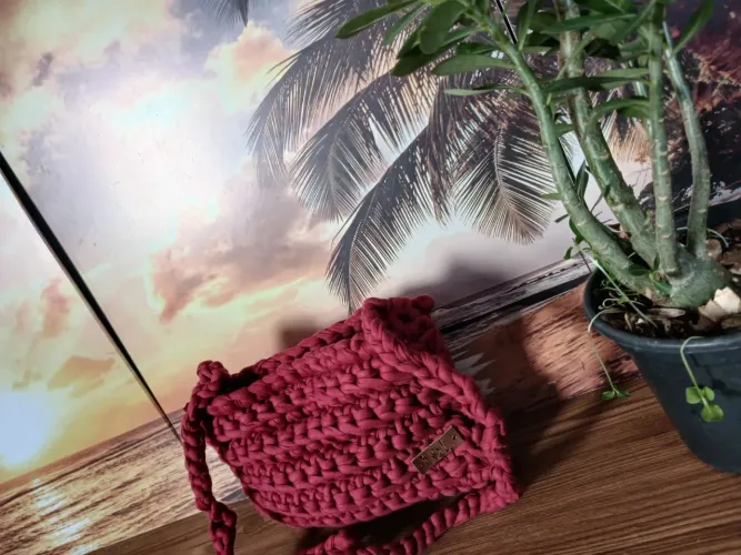 Bolsas de crochê malha
