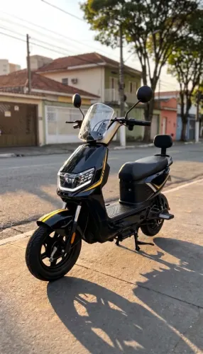 Scooter Elétrica Catavento CT-KY 1000W Preta 0km, Bateria de Lítio, NFC e Bluetooth
