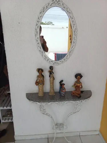 Espelho e Móvel Pedra de Marmore