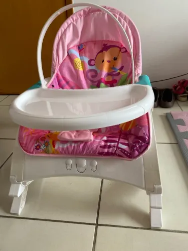 Cadeira de Descanso e Alimentação Little Animals Pink da Baby Style