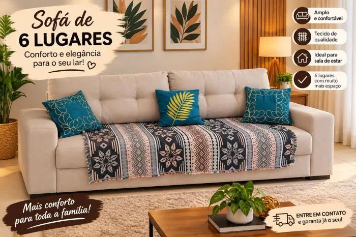 Sofa 6 lugares