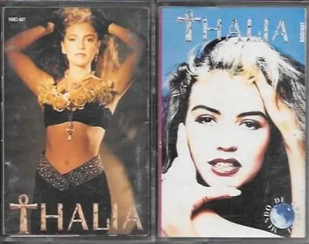 Kit 2 K7: Thalia (1990) + Mundo de Cristal (fita cassete original importada do México)