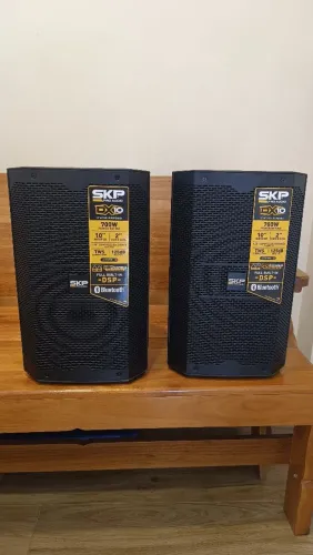 Par de Caixa de Som 10" SKP Ativa PA, Retorno Com DSP 700w 125dB SLP