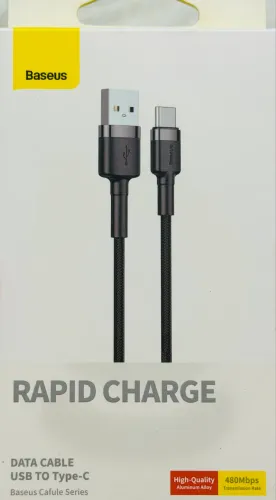 Cabo USB-C para USB-A Baseus 1m carregamento rápido 