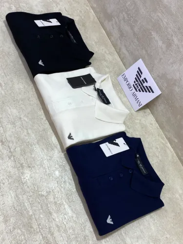 Camisa Polo Empório Armani com Faixa Lateral