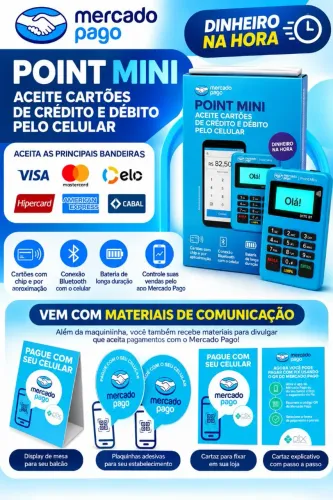 Maquininha de cartão Point Mini Mercado Pago