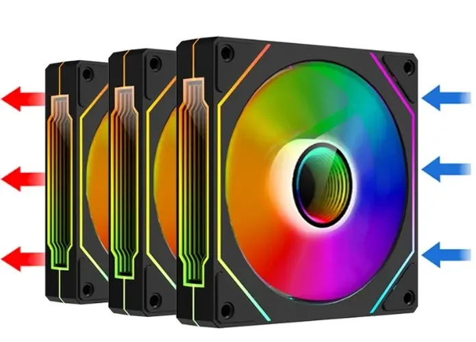 Kit 3x Ventoinhas Fans Prism 4 PRO ARGB Preto