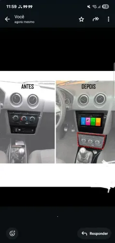 Moldura Painel 2 din G2 7° polegadas Celta/Prisma 2006 a 2012 Preto Brilhante
