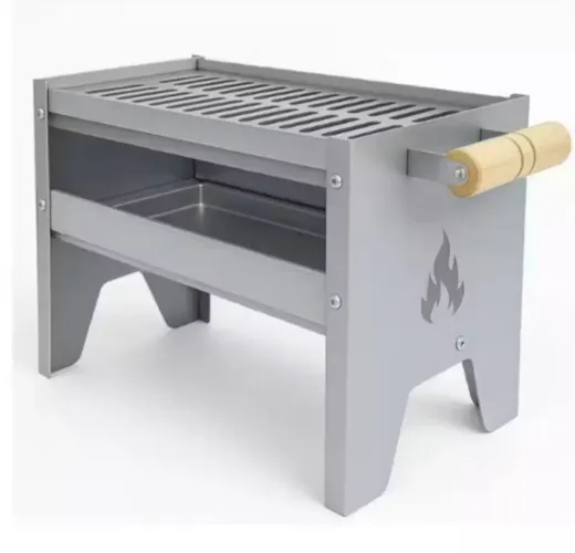 Churrasqueira galvanizada pequena compacta portátil camping