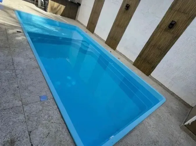 Piscina de fibra 6 metros completa aquecida -