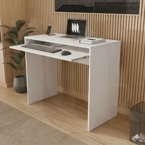 Escrivaninha Fabricada em 100% MDF com Suporte para Teclado *NOVA*