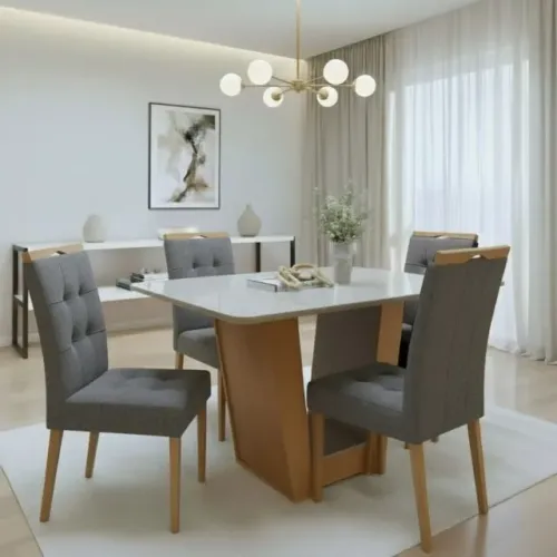 Mesa Apogeu 1,20m com 4 Cadeiras Novo! Pronta Entrega!