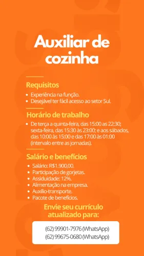 Auxiliar de Cozinha