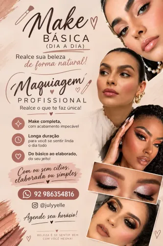 Maquiagem básica e elaborada