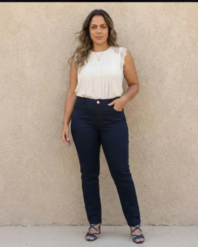 Morena Rosa Calça Skinny Cós Médio Original Novo Com Etiqueta
