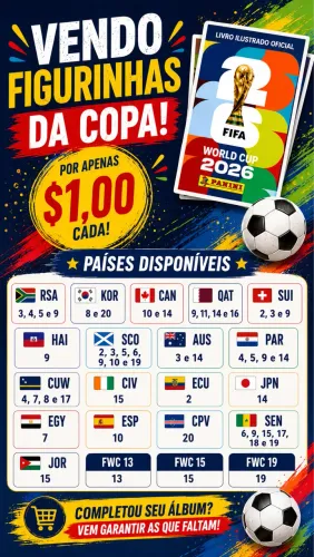 Vende-se Figurinhas da Copa