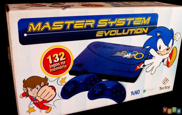 Master System Evolution na caixa