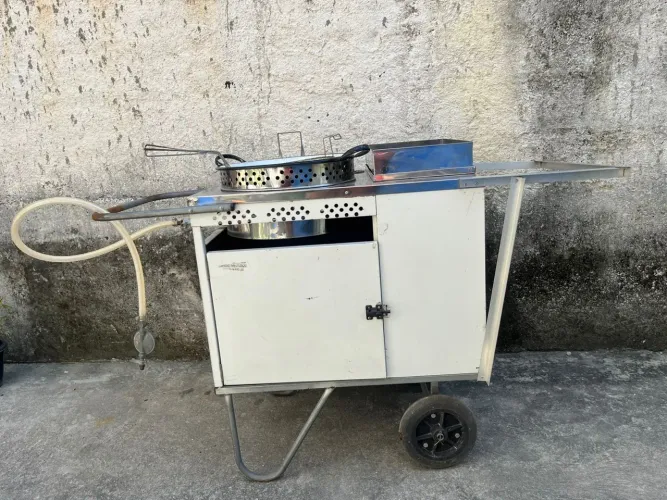 Carrinho de fritadeira a gás