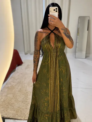 Vestido indiano seda