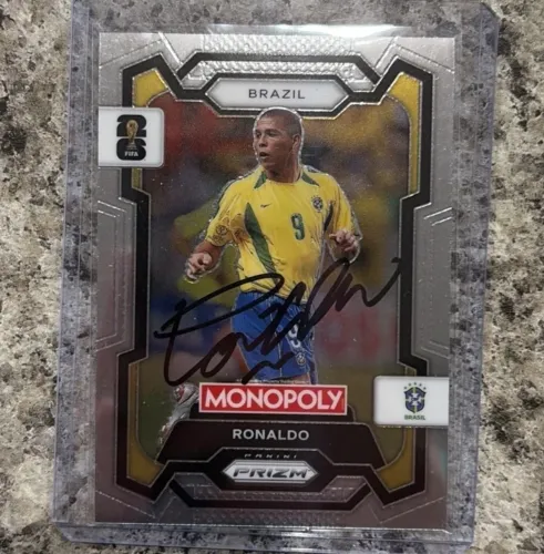 Ronaldo Fenômeno Autografado - Panini Prizm Monopoly Brasil