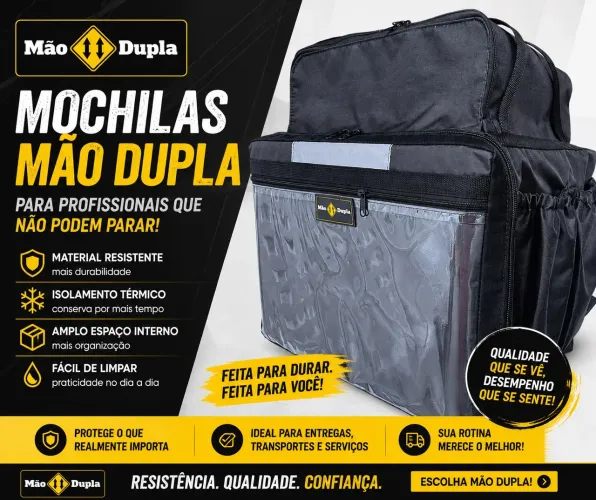 Bag de Motoboy Entrega Pizza Caixa 45 litros laminada alta qualidade