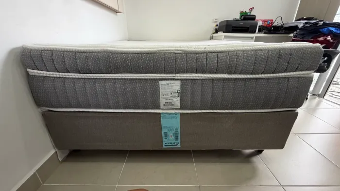 Cama box Colchão Ortobom/Box Plumatex