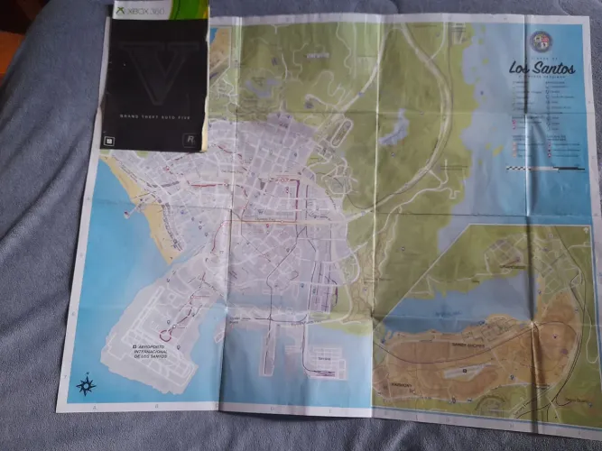 GTA 5 Xbox 360 Original Completo - 2 Discos + Mapa e Manual 