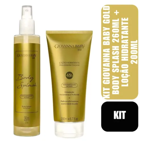 Kit Giovanna baby Gold, bosta Splash e Loção hidratante