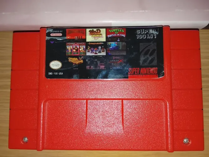 Cartucho com 130 jogos para Super Nintendo