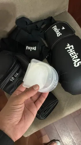 Kit Luva De Boxe Muay Thai Mma Bandagem E Bucal Fheras