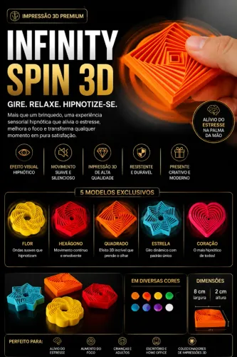 Brinquedo sensorial 3D mais hipnótico