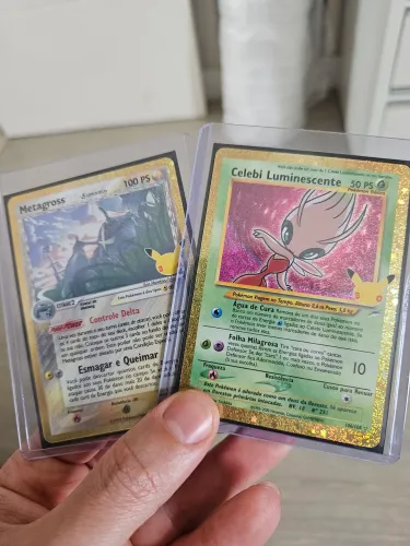 Cards pokemon 30 anos legends Celebi e Metagross NM ptbr