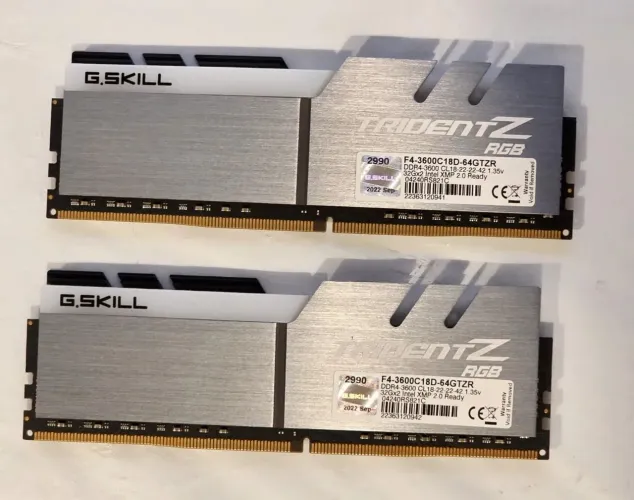 G.Skill Trident Z RGB 64GB DDR4 RAM Kit (2 x 32GB) 3600MHz