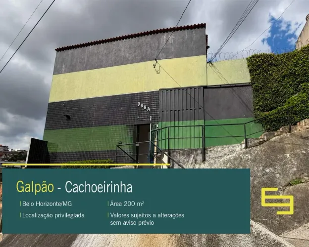 Galpão para alugar em Belo Horizonte MG no bairro Cachoeirinha